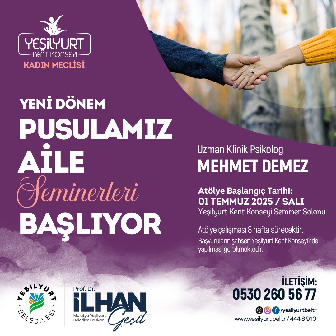 PUSULAMIZ AİLE SEMİNERLERİ BAŞLIYOR!